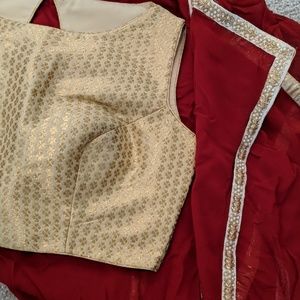 Red Indian sari (saree)